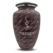 Custom Human Urns - Soft Whisper Collection - Floral Design - Distressed Finish - 200 Cubic Inch