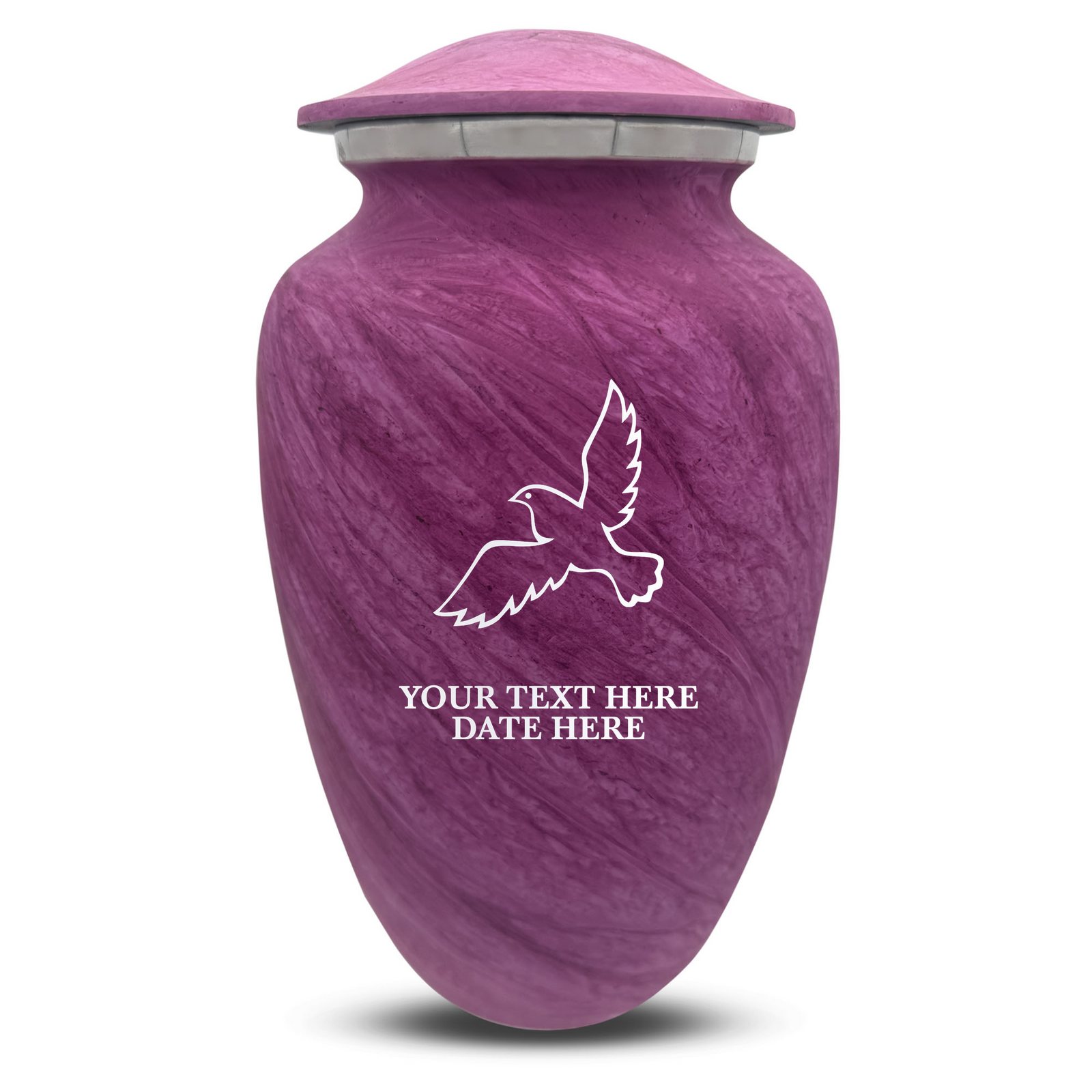 Custom Human Urns - Soft Whisper Collection - Memorial Dove Design - Distressed Finish - 200 Cubic Inch