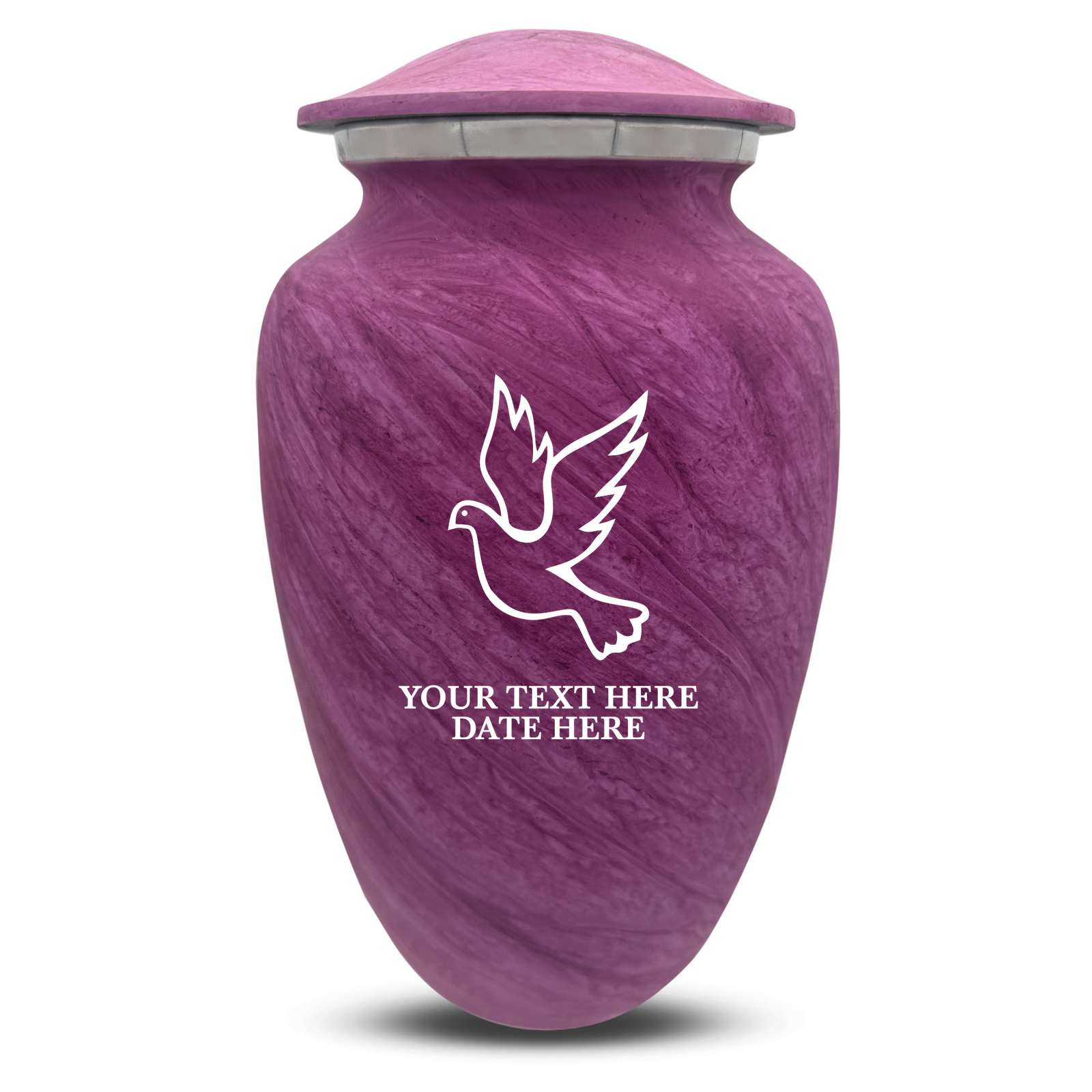 Custom Human Urns - Soft Whisper Collection - Memorial Dove Design - Distressed Finish - 200 Cubic Inch
