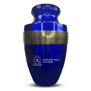 Custom Aluminum Human Urn - Funny Tombstone Design - Elite Collection with Gold Inlay - 200 Cubic Inch