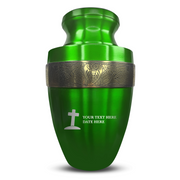 Custom Aluminum Human Urn - Funny Tombstone Design - Elite Collection with Gold Inlay - 200 Cubic Inch