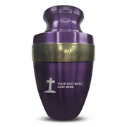Custom Aluminum Human Urn - Funny Tombstone Design - Elite Collection with Gold Inlay - 200 Cubic Inch