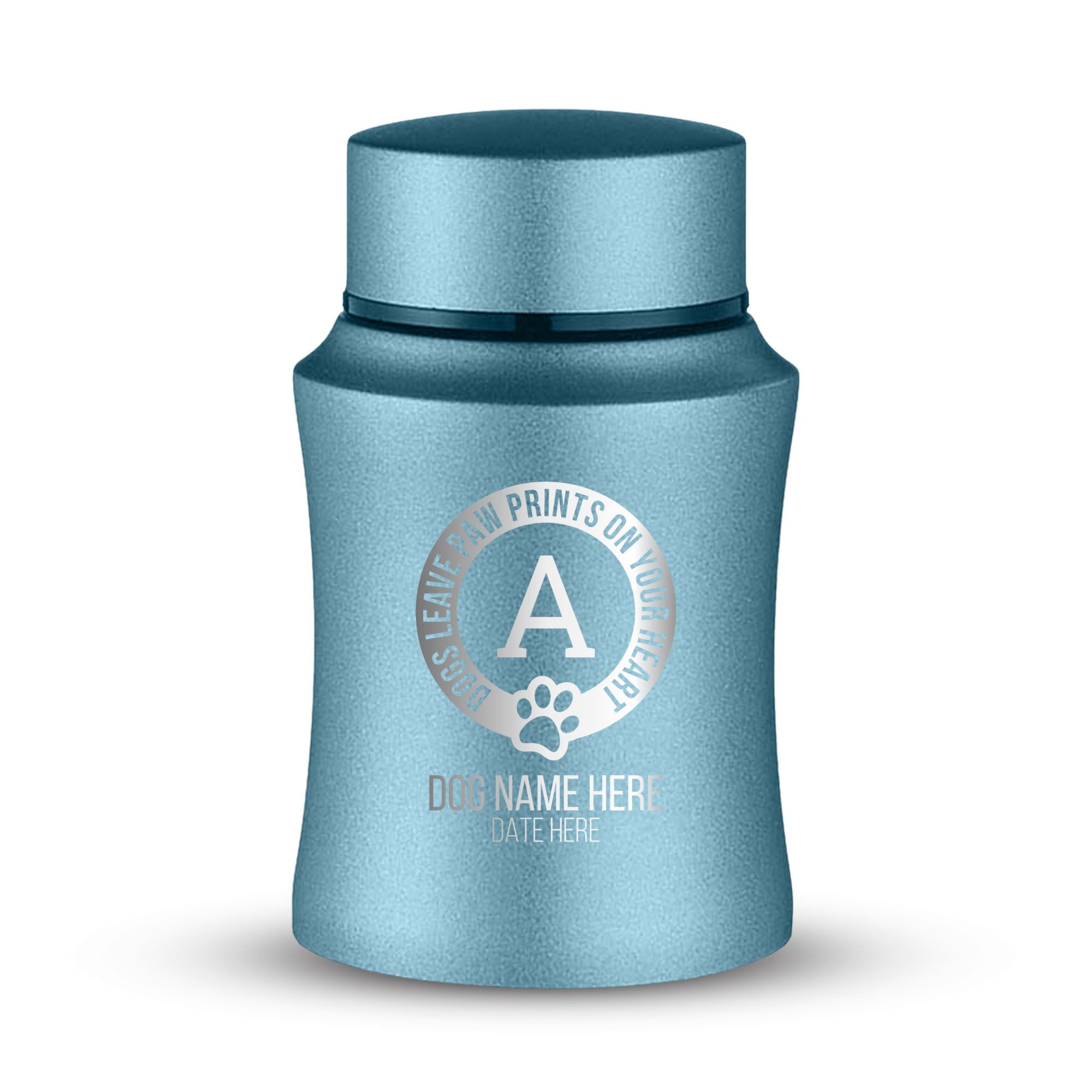 Custom Small Keepsake Cremation Urn for Small Dogs - Laser Engraved - Fit up to 10lbs - Powder Coated Stainless Steel Urn