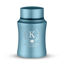Powder Blue / Cat Face + Leaves Borders