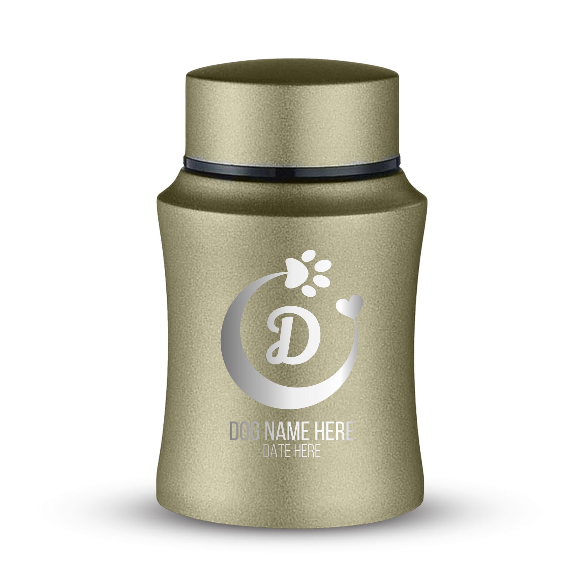 Custom Small Keepsake Cremation Urn for Small Dogs - Laser Engraved - Fit up to 10lbs - Powder Coated Stainless Steel Urn