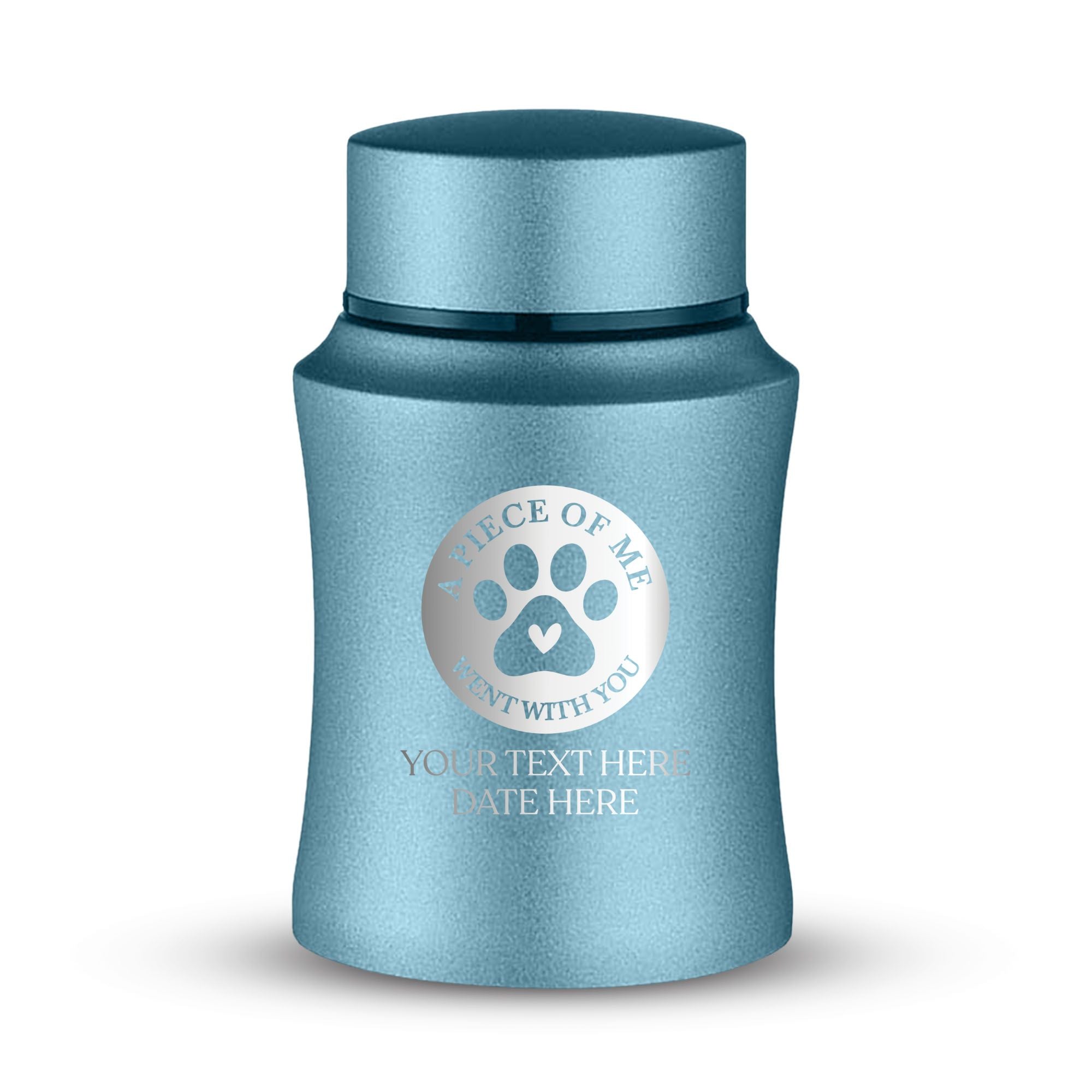 Custom Small Keepsake Cremation Urn for Small Cats - Laser Engraved - Fit up to 10lbs - Powder Coated Stainless Steel Urn