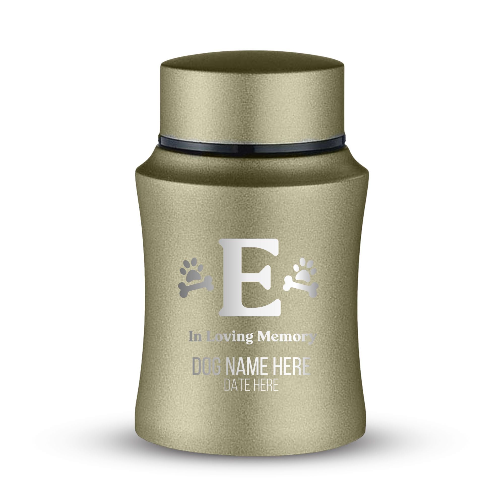 Custom Small Keepsake Cremation Urn for Small Dogs - Laser Engraved - Fit up to 10lbs - Powder Coated Stainless Steel Urn