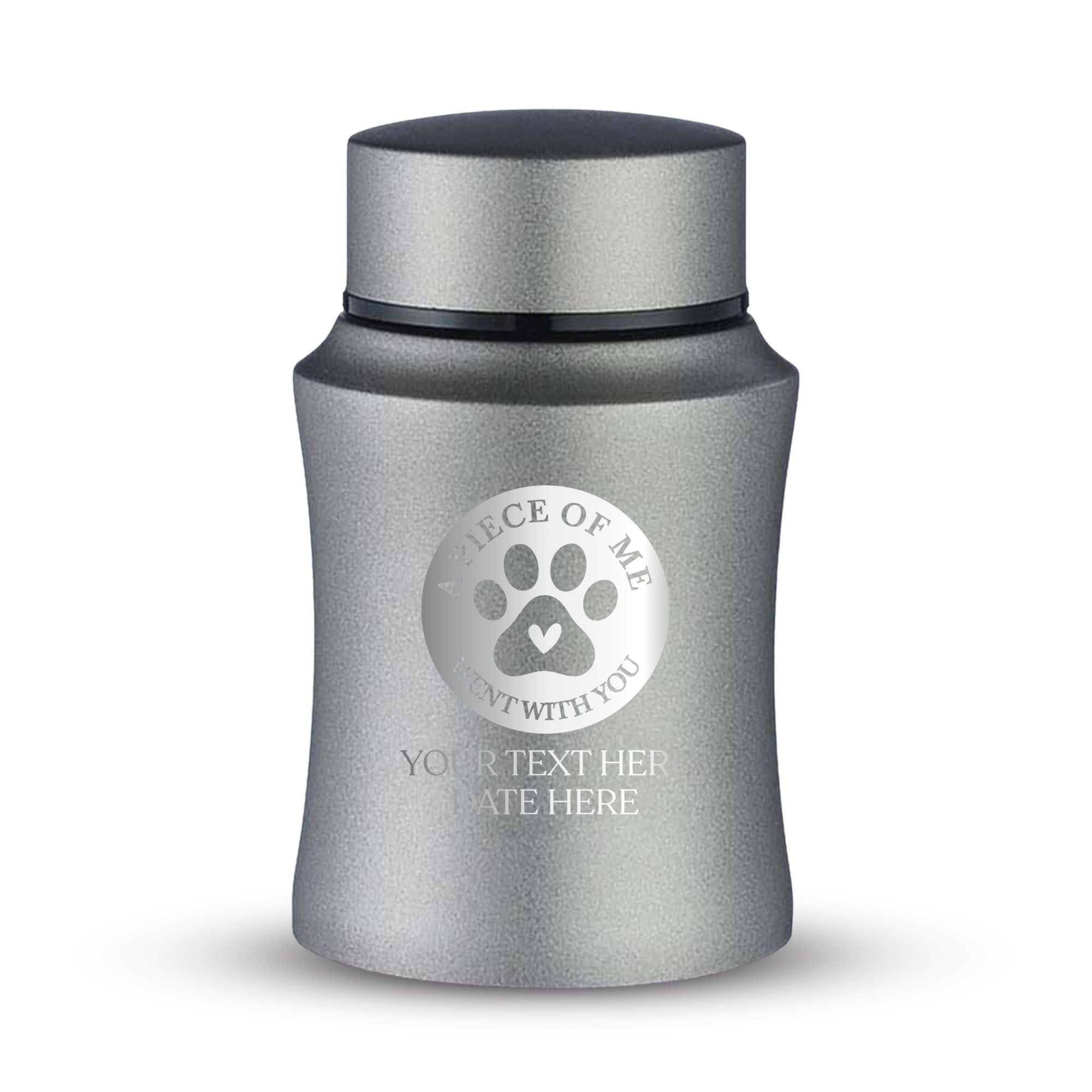 Custom Small Pet Urn for Small Cats - Laser Engraved - Fit up to 10lbs - Powder Coated Stainless Steel Urn