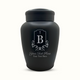 Classic Black Powder Coated Stainless Steel Human Cremation Urn – 150 Cubic Inch | Headstone Memorial