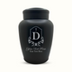 Classic Black Powder Coated Stainless Steel Human Cremation Urn – 150 Cubic Inch | Headstone Memorial