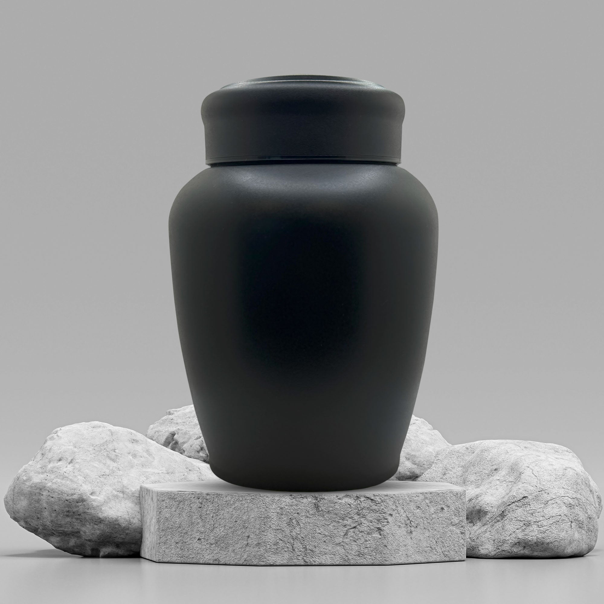 PERSONALIZED Custom Human Cremation Urn for Adult Ashes Men & Woman - Custom Engraved Stainless Steel Urn with Memorial Cross Design - Black Finish urn for Human Remains