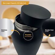 Medium Custom Dog Urn – 50 Cubic Inch – Stainless Steel | Human Bestfriend Design