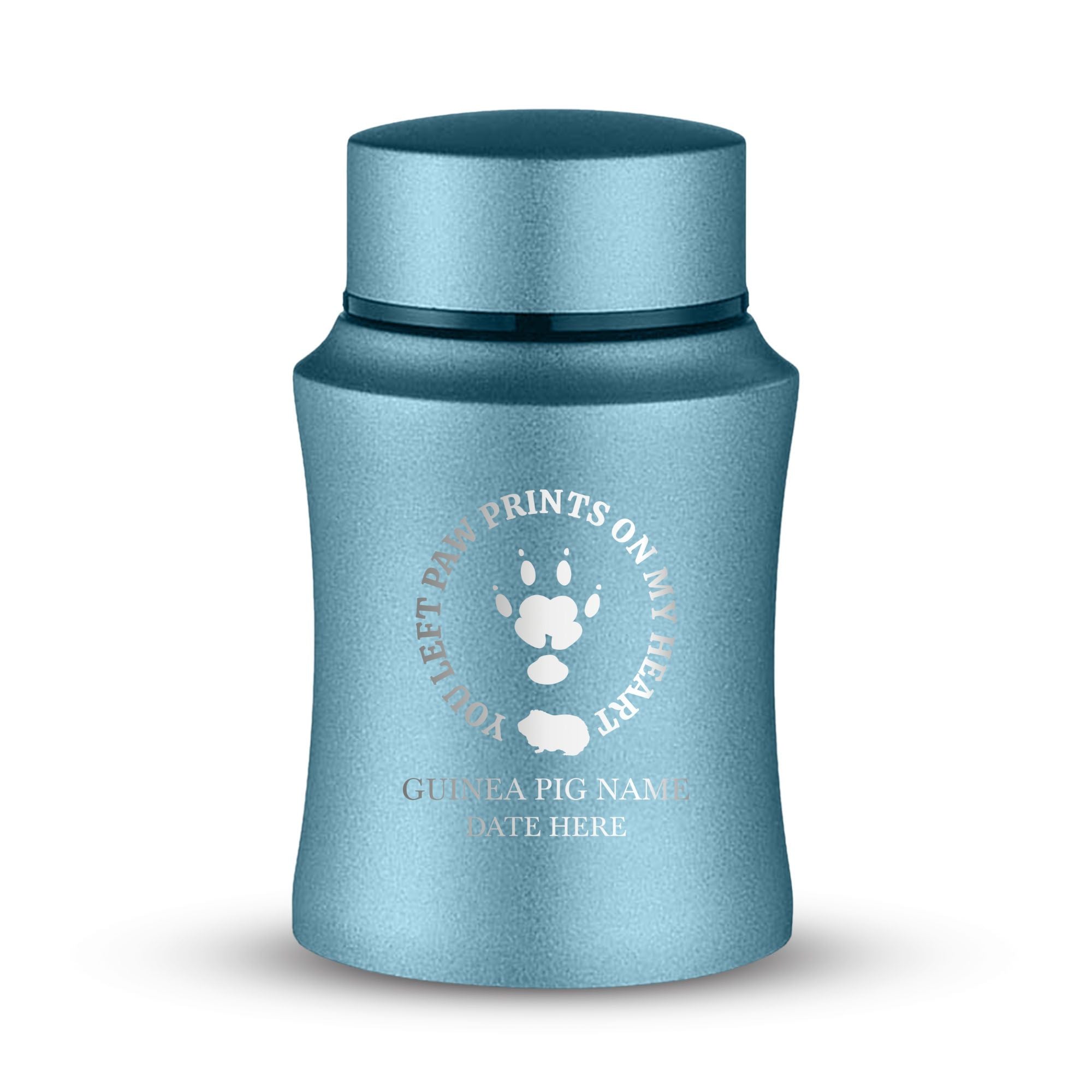 Custom Small Keepsake Cremation Urn for Guinea Pigs - Laser Engraved - Fit up to 10lbs - Powder Coated Stainless Steel Urn