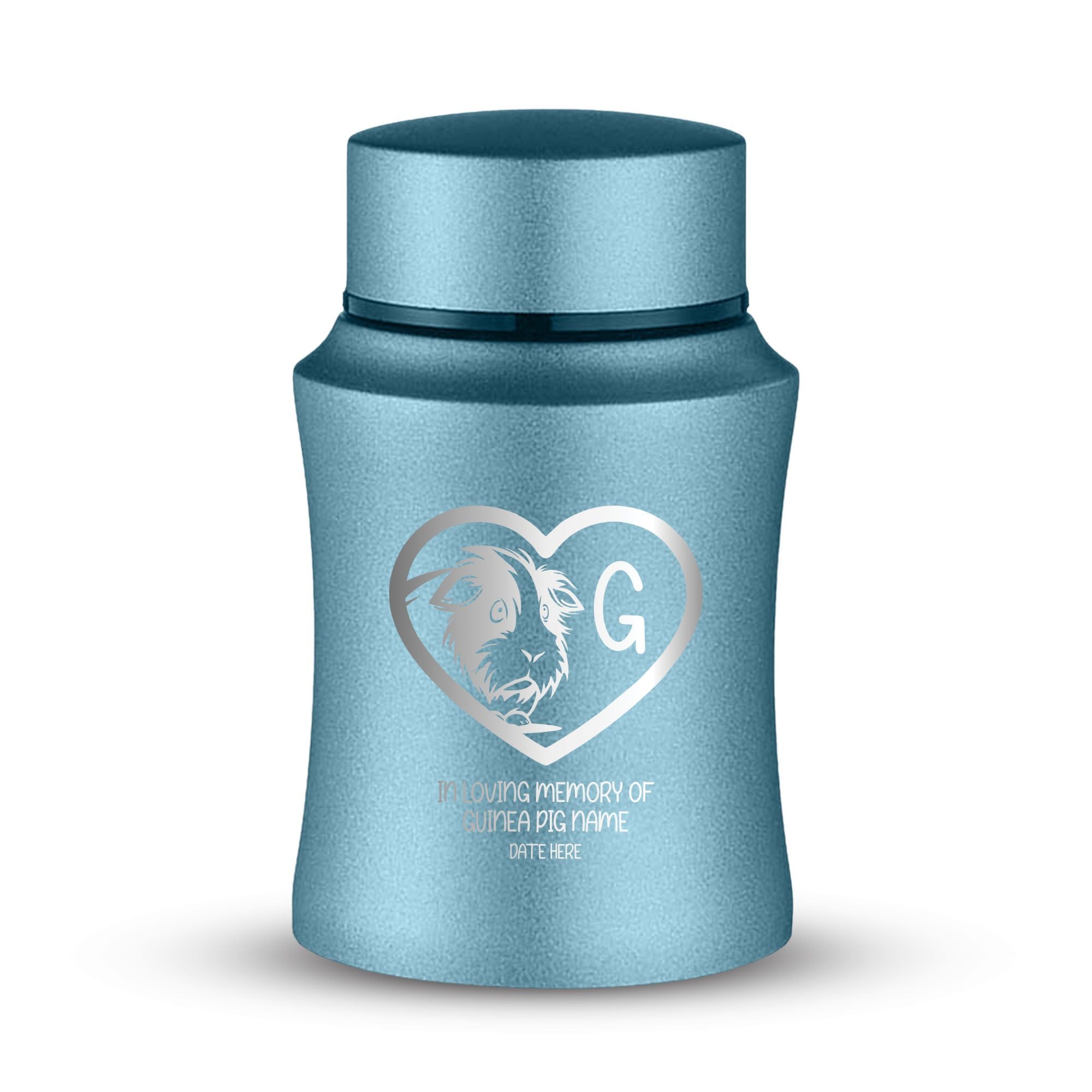 Custom Small Keepsake Cremation Urn for Guinea Pigs - Laser Engraved - Fit up to 10lbs - Powder Coated Stainless Steel Urn