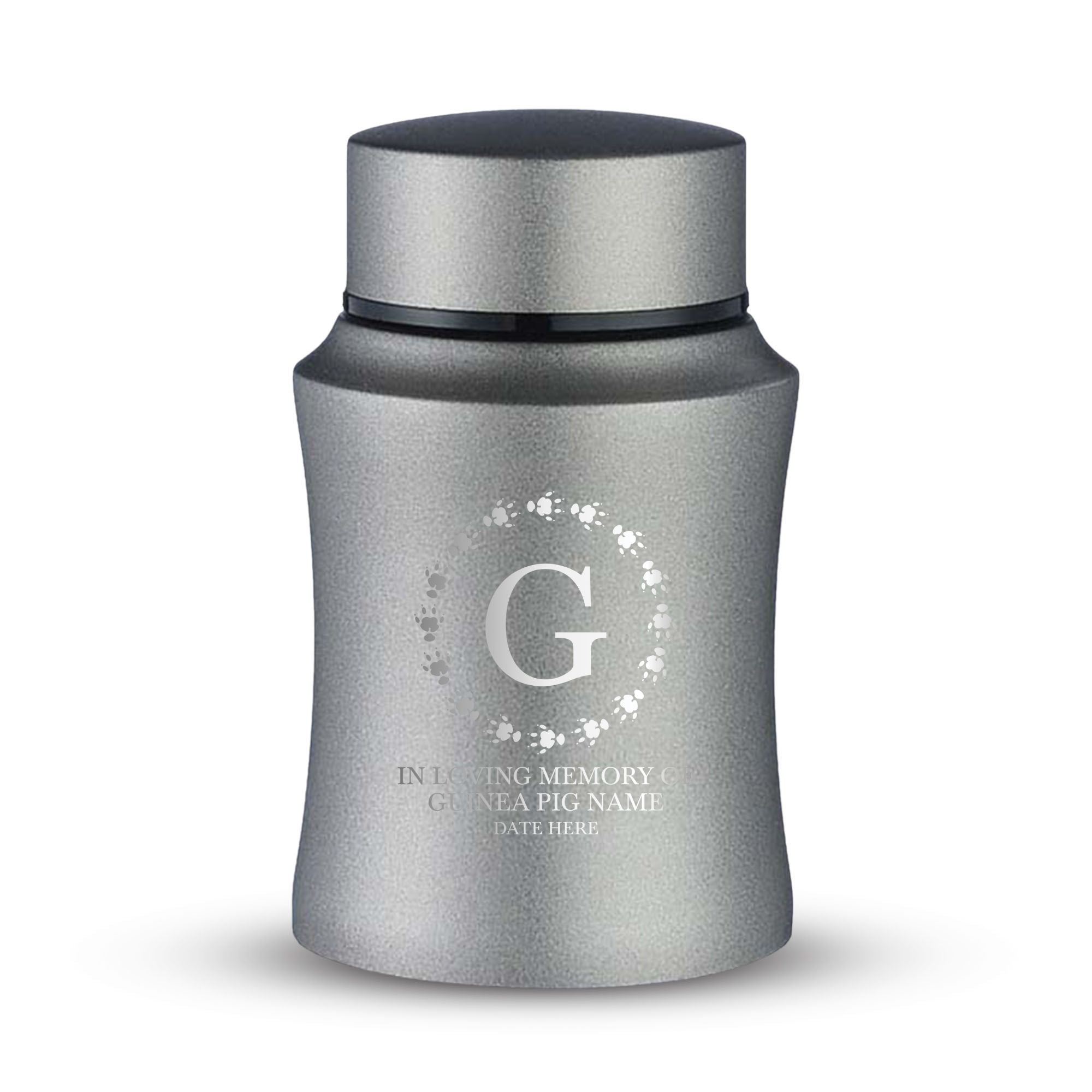 Custom Small Keepsake Cremation Urn for Guinea Pigs - Laser Engraved - Fit up to 10lbs - Powder Coated Stainless Steel Urn
