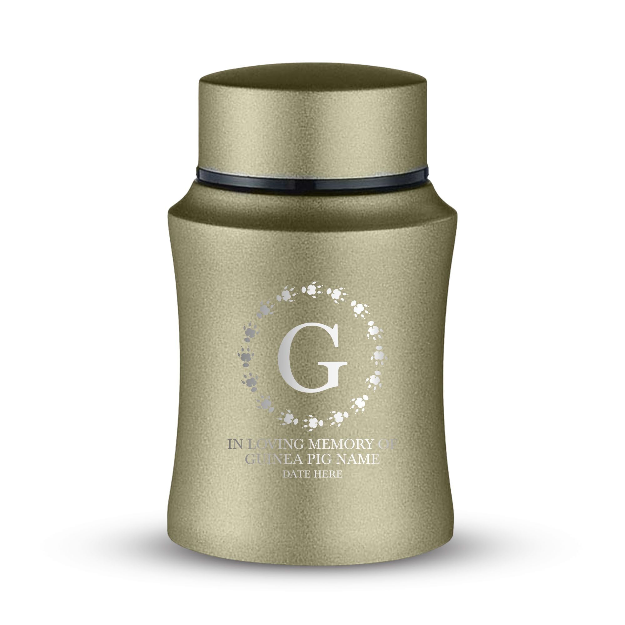 Custom Small Keepsake Cremation Urn for Guinea Pigs - Laser Engraved - Fit up to 10lbs - Powder Coated Stainless Steel Urn