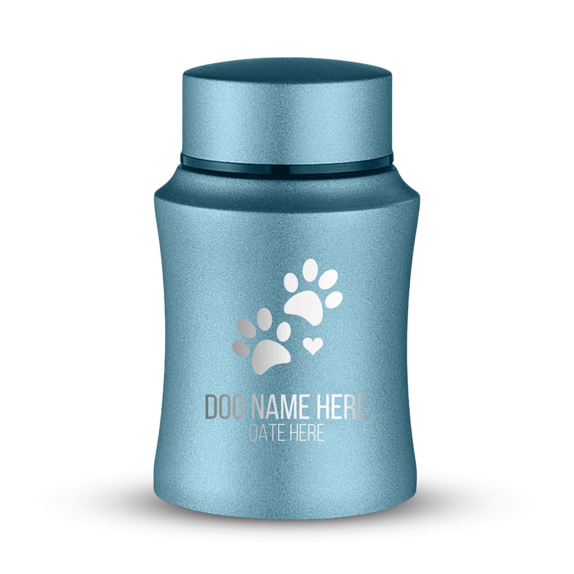 Custom Small Keepsake Cremation Urn for Small Dogs - Laser Engraved - Fit up to 10lbs - Powder Coated Stainless Steel Urn