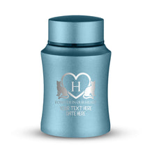 Powder Blue / Typography + Heart Border