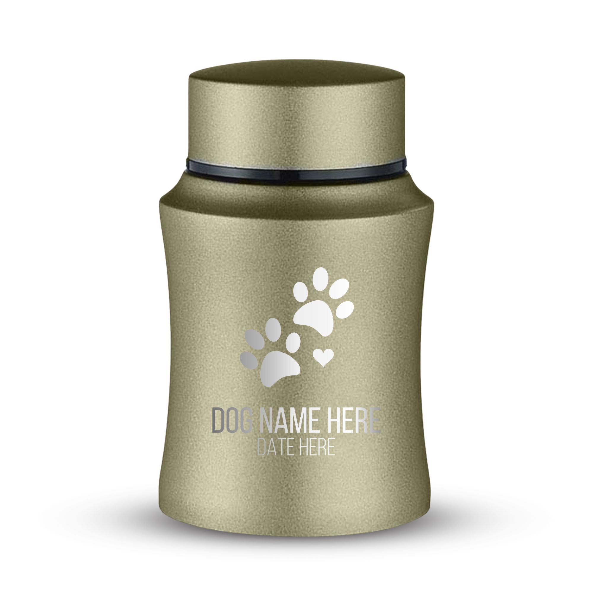 Custom Small Keepsake Cremation Urn for Small Dogs - Laser Engraved - Fit up to 10lbs - Powder Coated Stainless Steel Urn