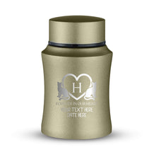 Washed Gold / Typography + Heart Border