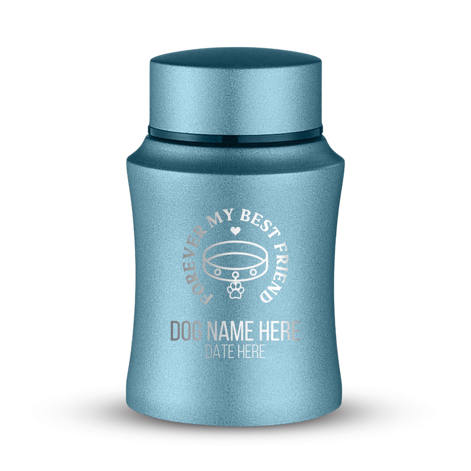 Custom Small Keepsake Cremation Urn for Small Dogs - Laser Engraved - Fit up to 10lbs - Powder Coated Stainless Steel Urn