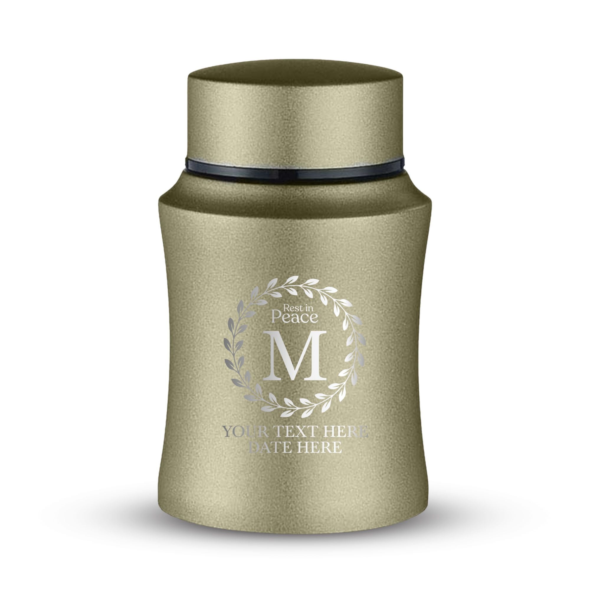 Custom Small Keepsake Cremation Urn for Small Cats - Laser Engraved - Fit up to 10lbs - Powder Coated Stainless Steel Urn