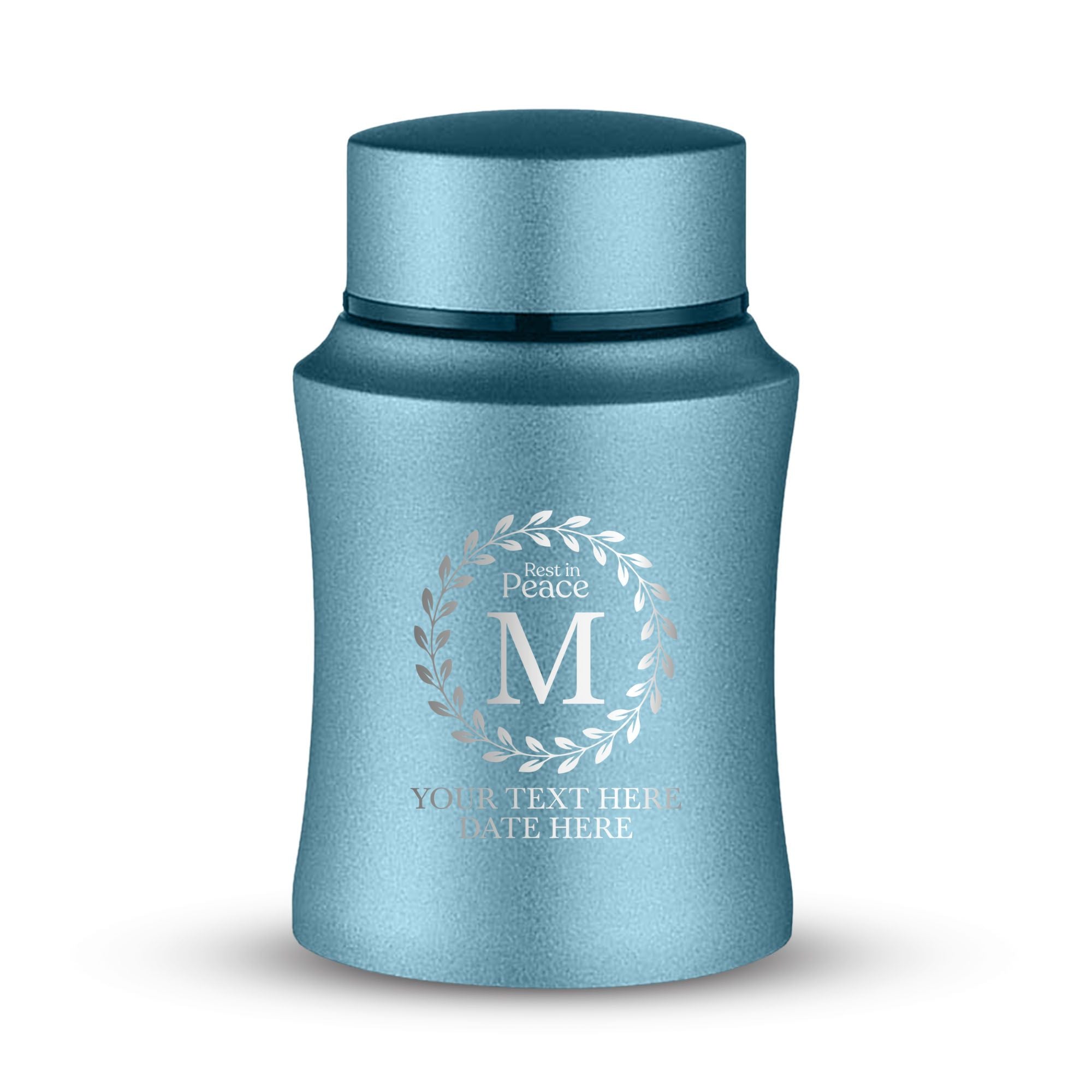Custom Small Keepsake Cremation Urn for Small Cats - Laser Engraved - Fit up to 10lbs - Powder Coated Stainless Steel Urn