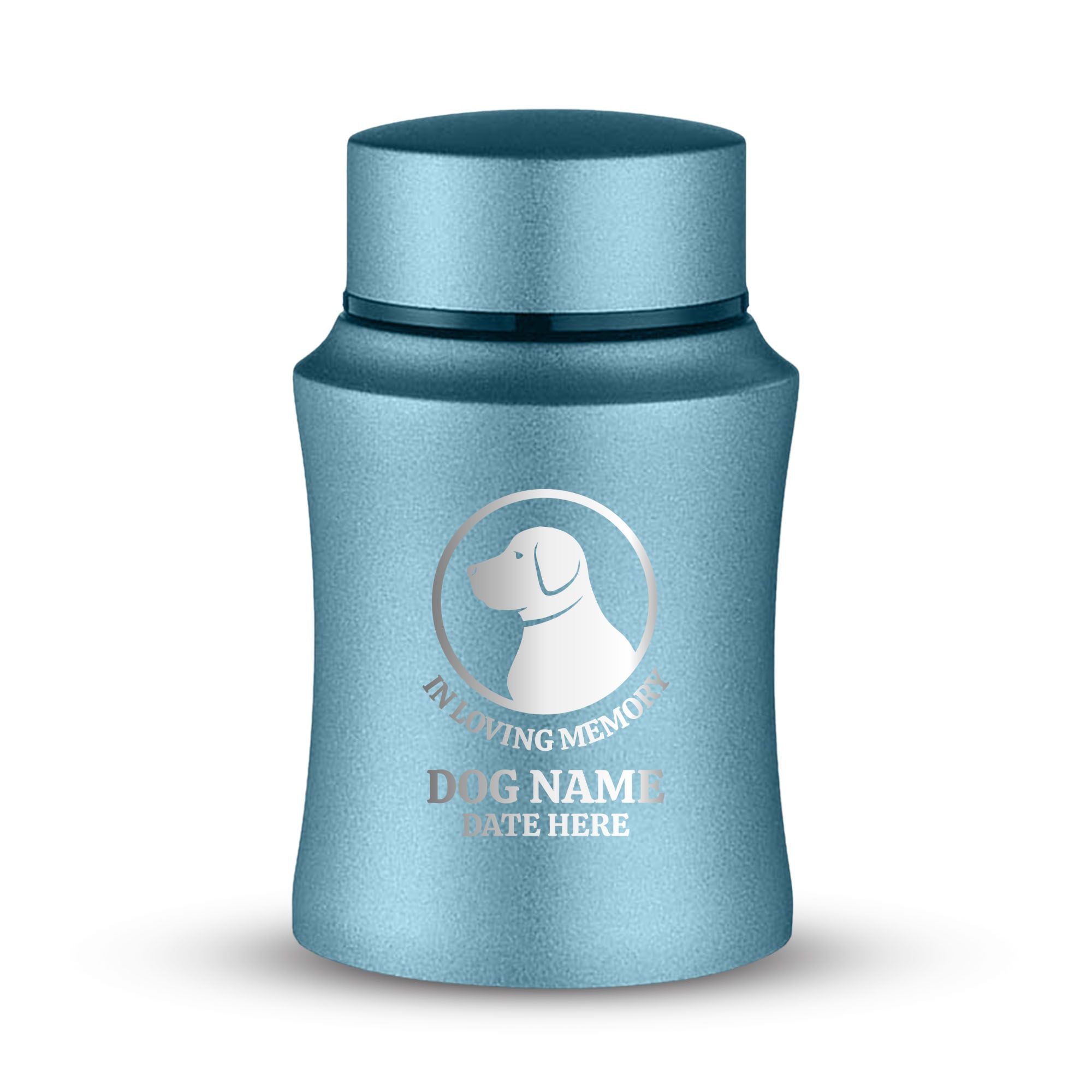Custom Small Keepsake Cremation Urn for Small Dogs - Laser Engraved - Fit up to 10lbs - Powder Coated Stainless Steel Urn