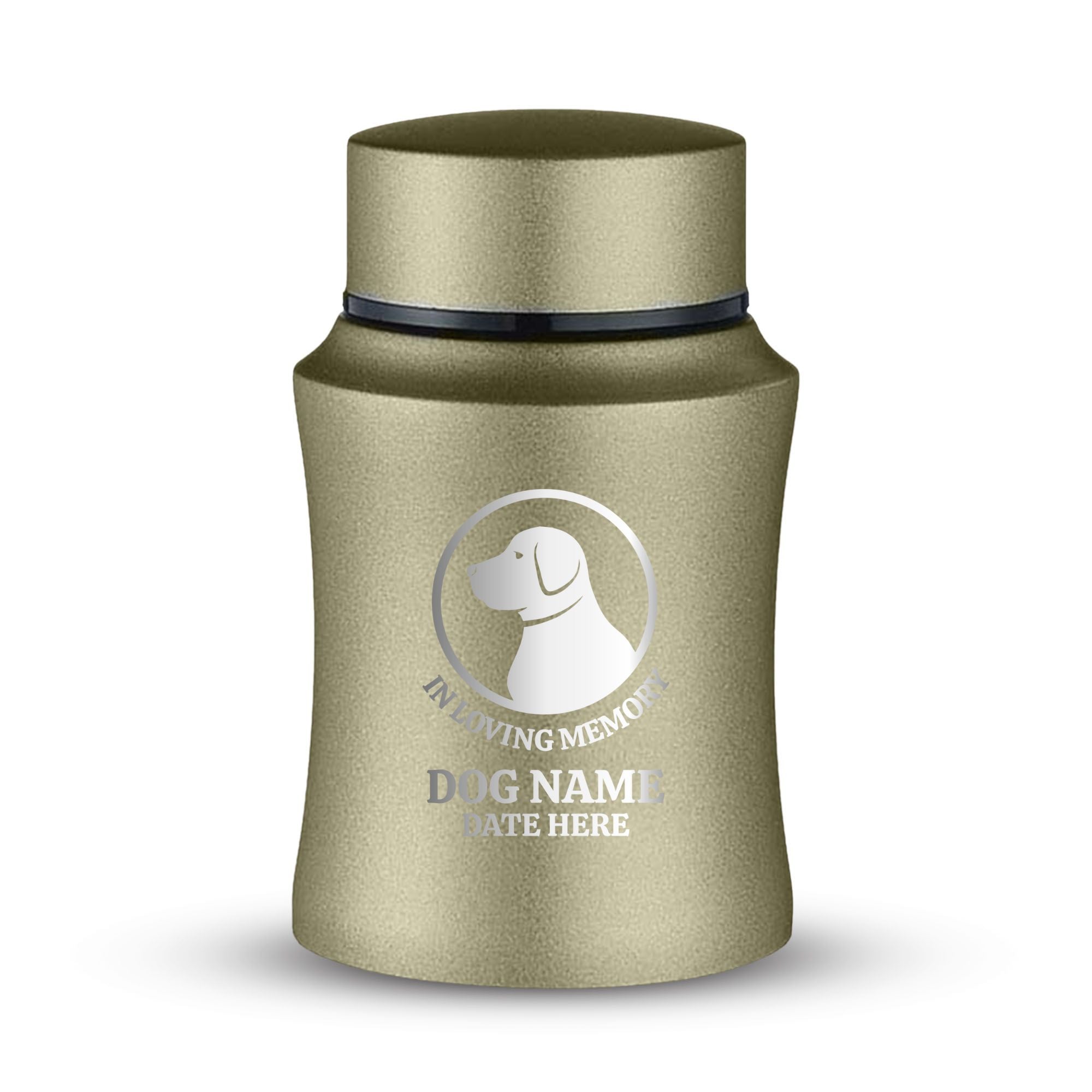 Custom Small Keepsake Cremation Urn for Small Dogs - Laser Engraved - Fit up to 10lbs - Powder Coated Stainless Steel Urn