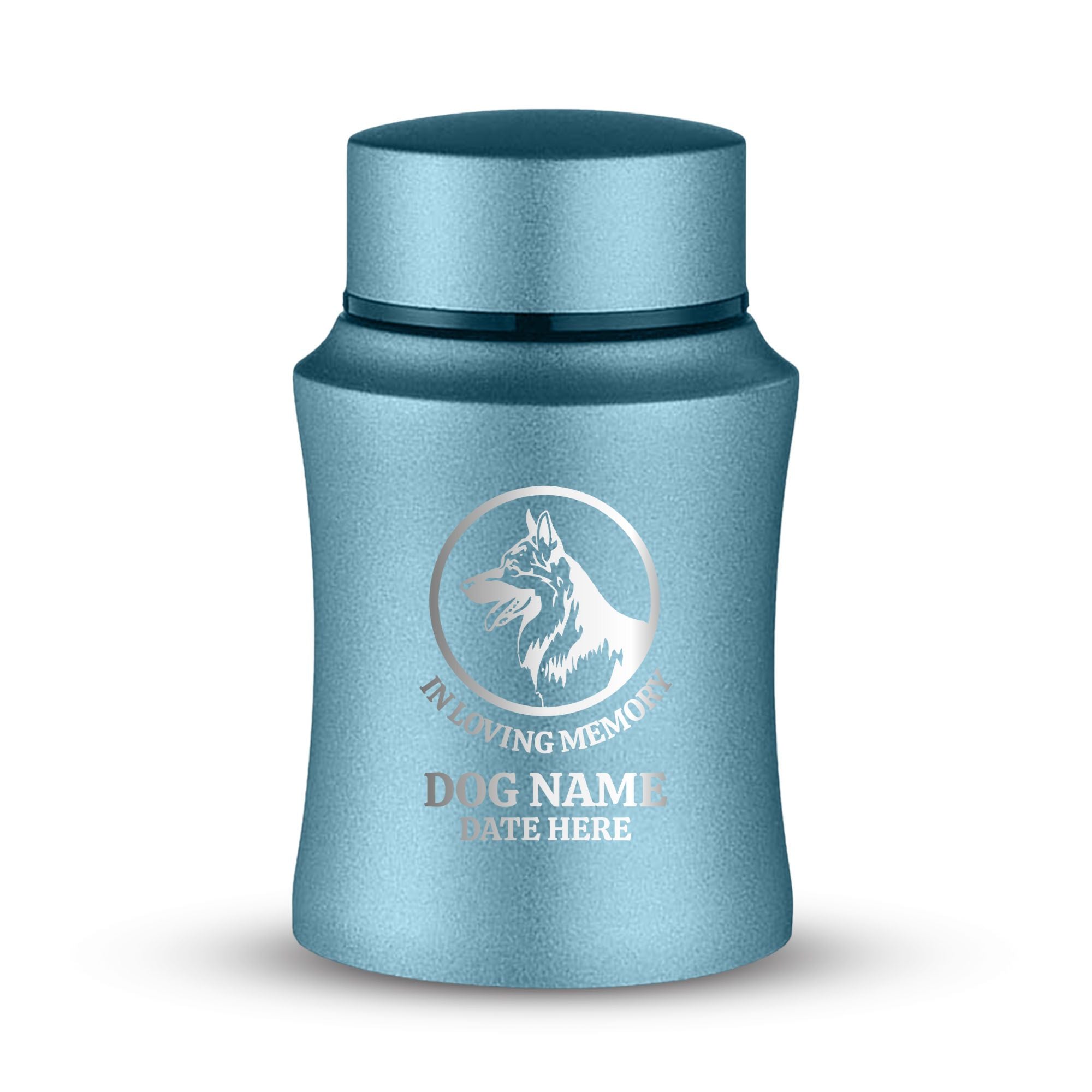 Custom Small Keepsake Cremation Urn for Small Dogs - Laser Engraved - Fit up to 10lbs - Powder Coated Stainless Steel Urn