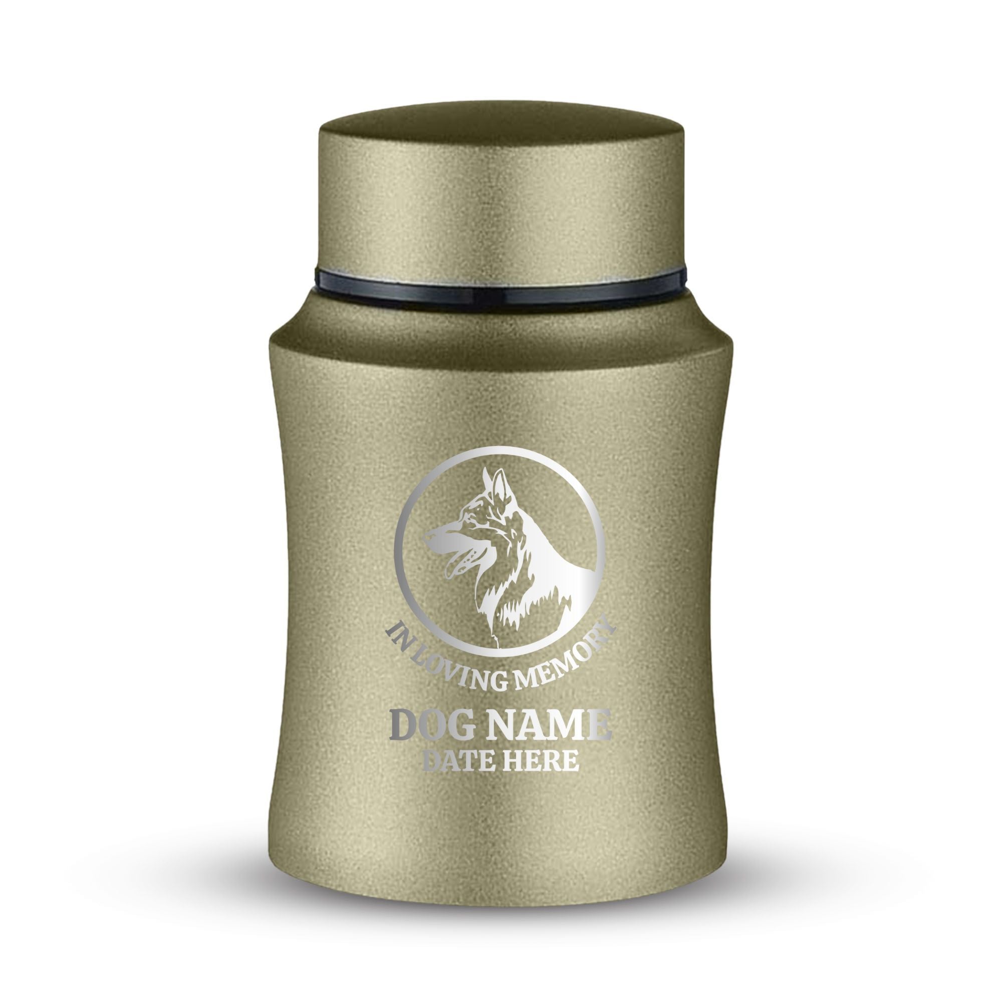Custom Small Keepsake Cremation Urn for Small Dogs - Laser Engraved - Fit up to 10lbs - Powder Coated Stainless Steel Urn