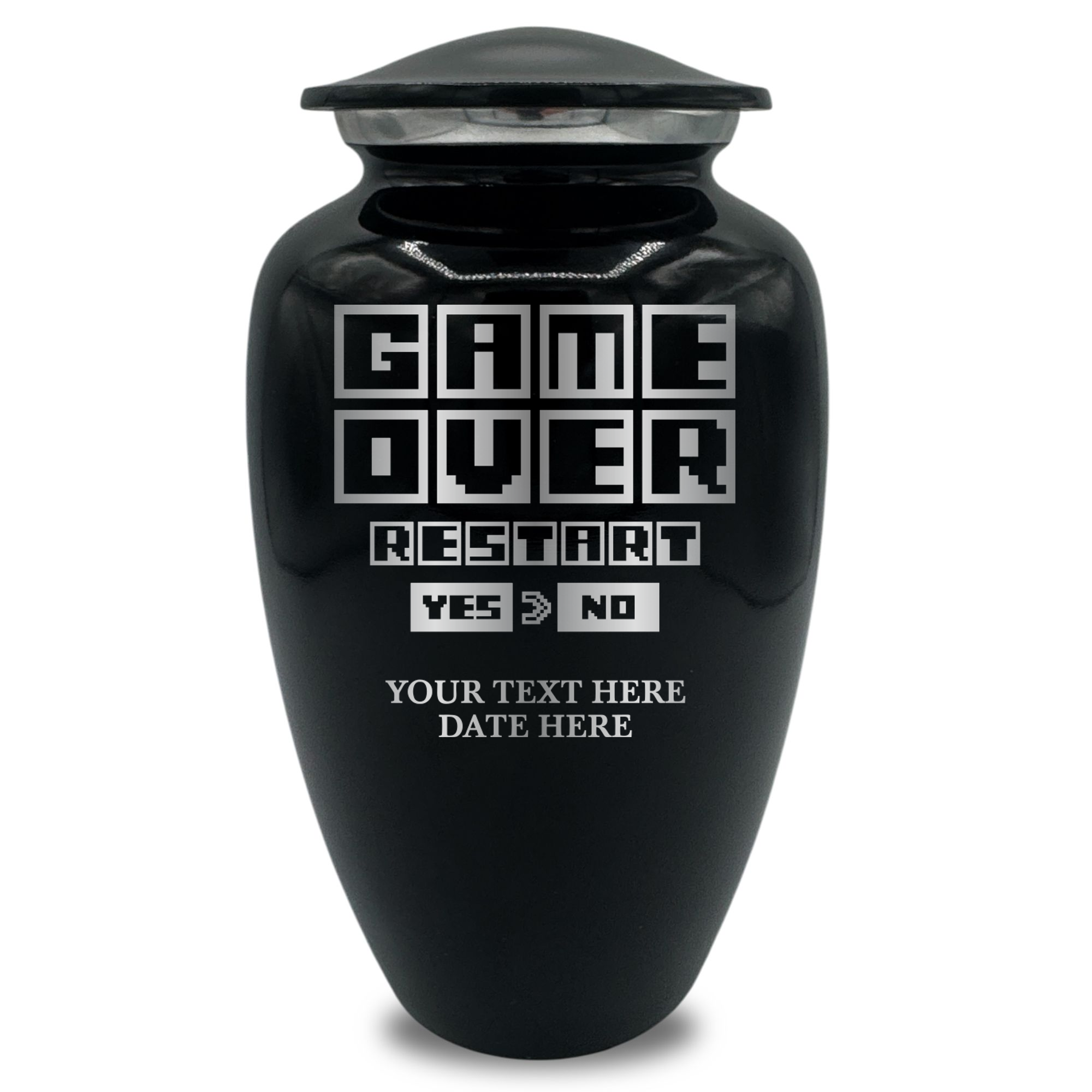 Splendor Human Cremation Urn - 200 Cubic Inch Capacity - Metal | Gaming Memorial Collection