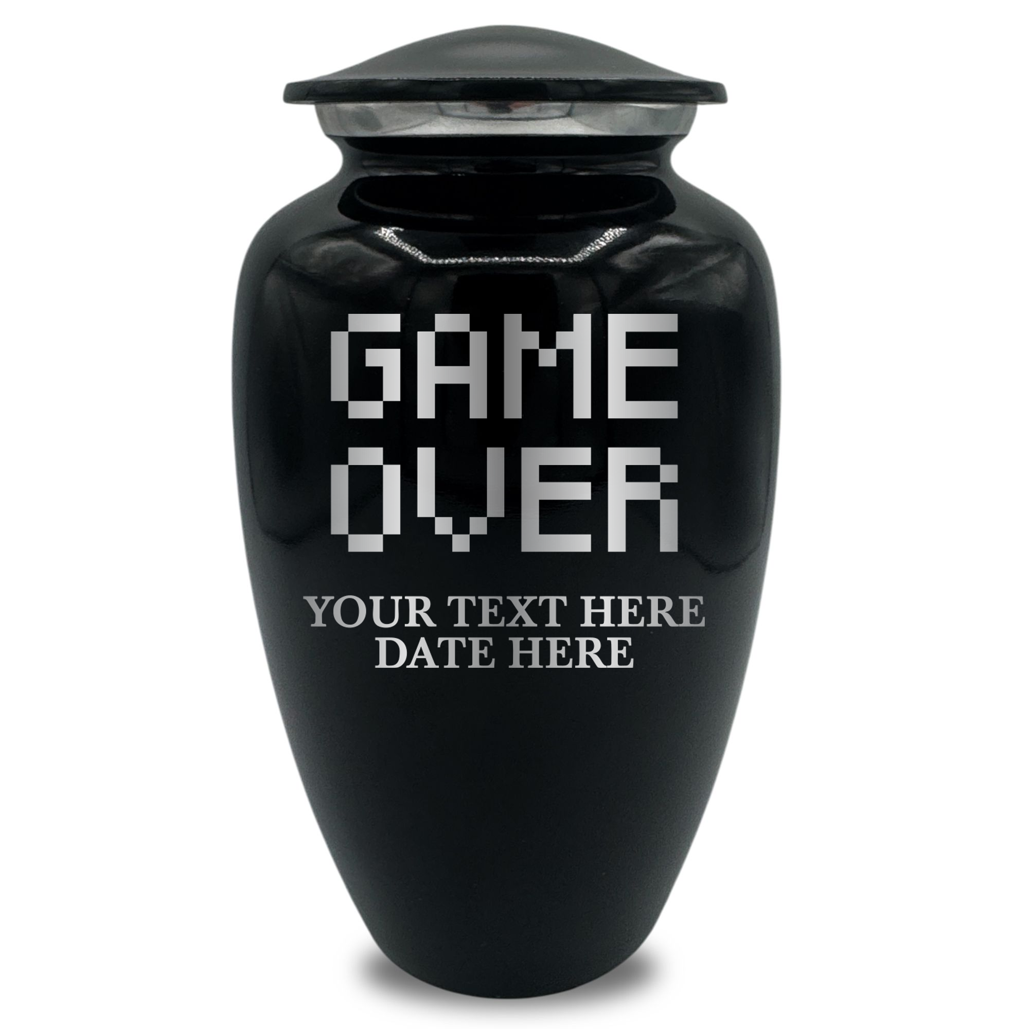 Splendor Human Cremation Urn - 200 Cubic Inch Capacity - Metal | Gaming Memorial Collection
