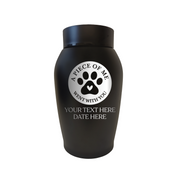 Custom Stainless Steel Cat Urn - Stainless Steel - Powder Coated Finish - 25 Cubic Inch