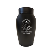 Custom Pet Urn for Dogs - Laser Engraved Stainless Steel Urn - Up to 50lbs of Ashes