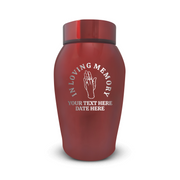 Custom Pet Urn for Dogs - Laser Engraved Stainless Steel Urn - Up to 50lbs of Ashes