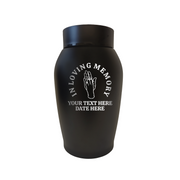Custom Pet Urn for Dogs - Laser Engraved Stainless Steel Urn - Up to 50lbs of Ashes