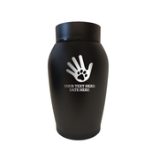 Custom Pet Urn for Dogs - Laser Engraved Stainless Steel Urn - Up to 50lbs of Ashes