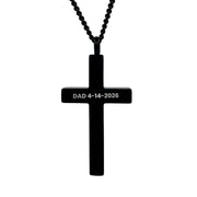 Cremation Urn Cross Necklace – Stainless Steel Keepsake Jewelry for Ashes | Custom Engraved