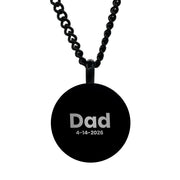 Cremation Urn Round Necklace – Stainless Steel Keepsake Jewelry for Ashes | Custom Engraved