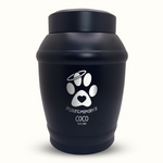 Personalized Custom Dog Urn Engraved with Dog Name and Date  | Stainless Steel Cremation Urns for Pet Ashes & Remains | Medium Breeds Up to 40 Lbs | Standard 6" x 5" | Black