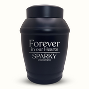 Custom Dog Urn - Standard Size - Stainless Steel - Black - 40 Cubic Inch
