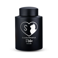 Cat silhouette inside Heart Shape