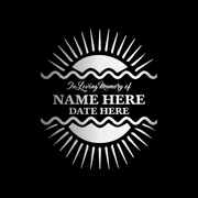 Personalized Adult Human Cremation Urn with Custom Engraved Name on Metal Aluminum Vessel for Ashes and Remains | Elite Series Human Urn with Gold Inlay | 200 Lbs | Sunbeam | Black