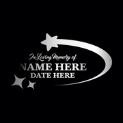 Personalized Adult Human Cremation Urn with Custom Engraved Name on Metal Aluminum Vessel for Ashes and Remains | Elite Series Human Urn with Gold Inlay | 200 Lbs | Stars | Black