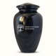 Polished Black Aluminum Human Cremation Urn – 200 Cubic Inch | Tree of Life