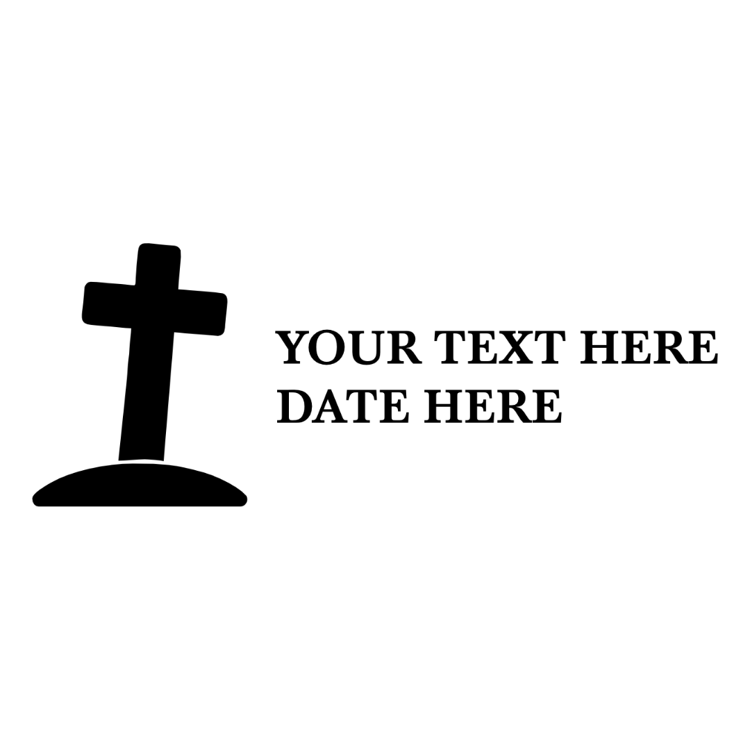 Black / Cross Tomb Stone