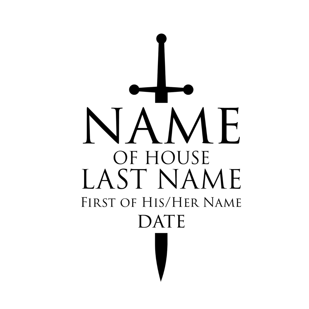 Black / Game of Thrones with Sword