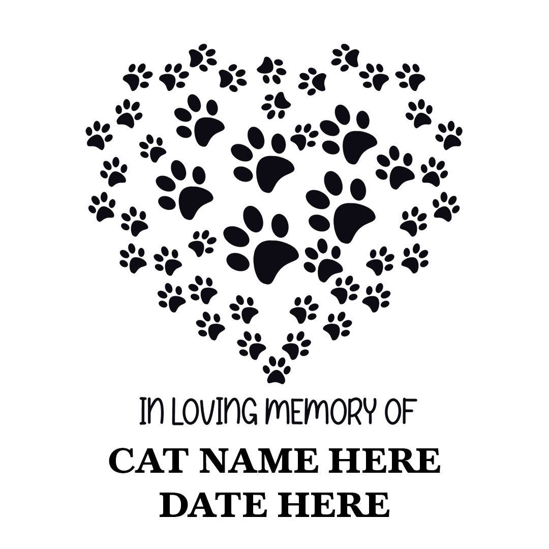 Cat Paws in Heart Pattern