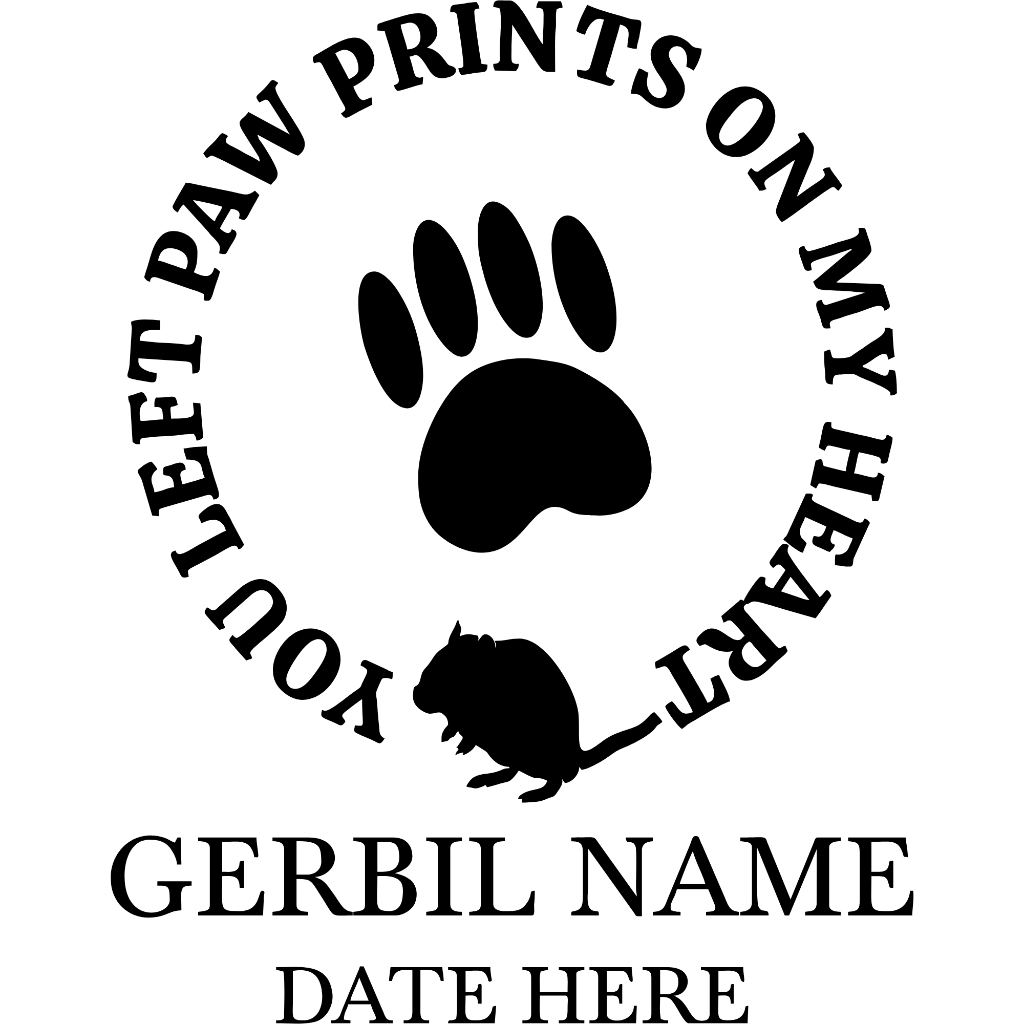 Gerbil Paw Print